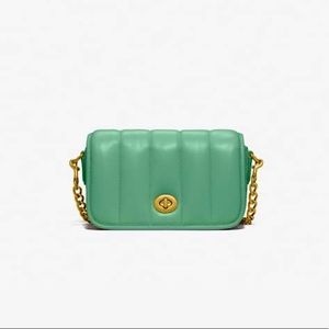 Dinky 18 Quilted Napa Crossbody Bag in washed green / Coach 1941 - NWT